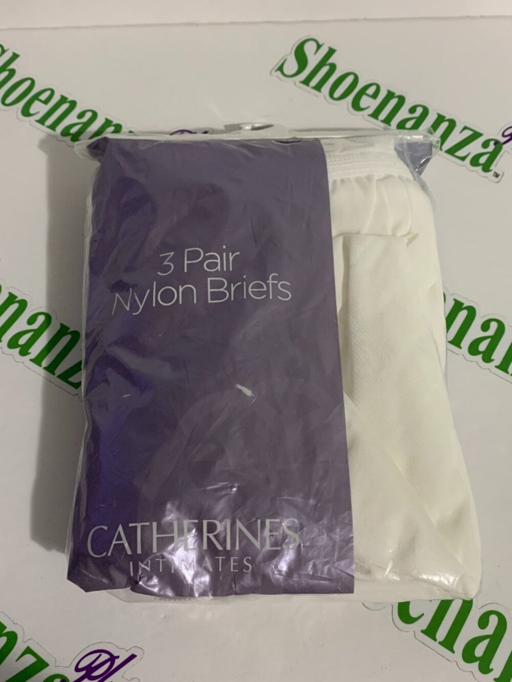 Catherines Brief Panties Underwear 3 Nylon Pack White Plus Size 12 or 3X